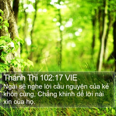 Thánh Thi 102:17 VIE Bible Verse Image