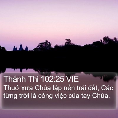 Thánh Thi 102:25 VIE Bible Verse Image
