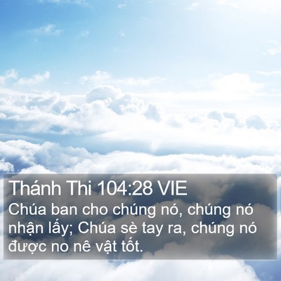 Thánh Thi 104:28 VIE Bible Verse Image