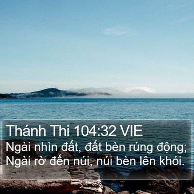 Thánh Thi 104:32 VIE Bible Verse Image