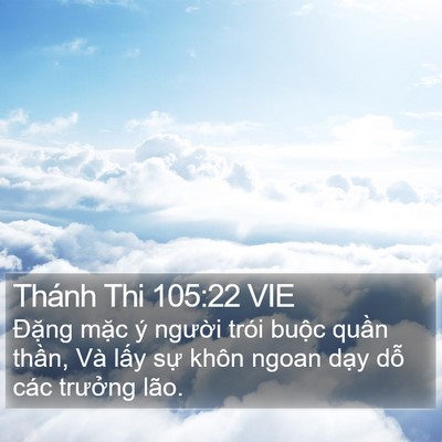 Thánh Thi 105:22 VIE Bible Verse Image