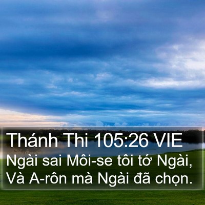 Thánh Thi 105:26 VIE Bible Verse Image