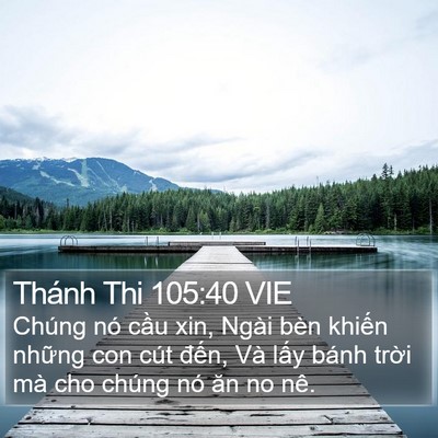 Thánh Thi 105:40 VIE Bible Verse Image