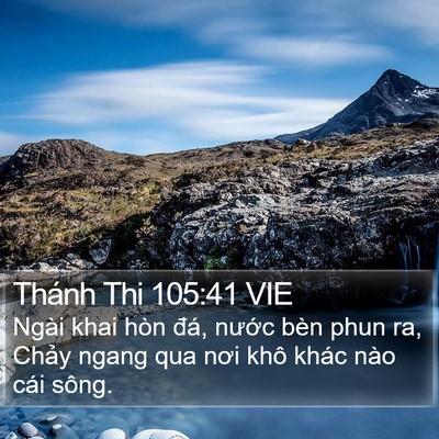 Thánh Thi 105:41 VIE Bible Verse Image