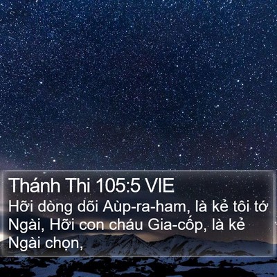 Thánh Thi 105:5 VIE Bible Verse Image