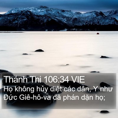 Thánh Thi 106:34 VIE Bible Verse Image