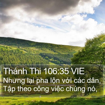 Thánh Thi 106:35 VIE Bible Verse Image