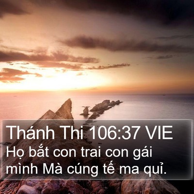 Thánh Thi 106:37 VIE Bible Verse Image