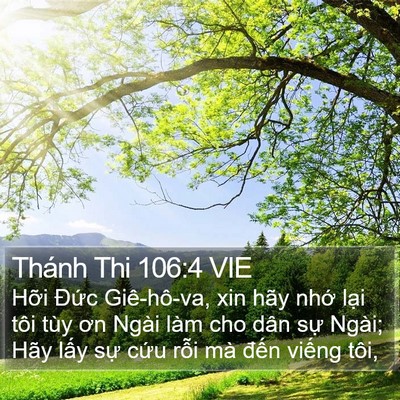 Thánh Thi 106:4 VIE Bible Verse Image