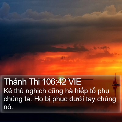 Thánh Thi 106:42 VIE Bible Verse Image