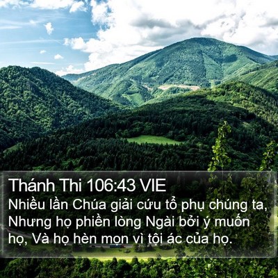 Thánh Thi 106:43 VIE Bible Verse Image
