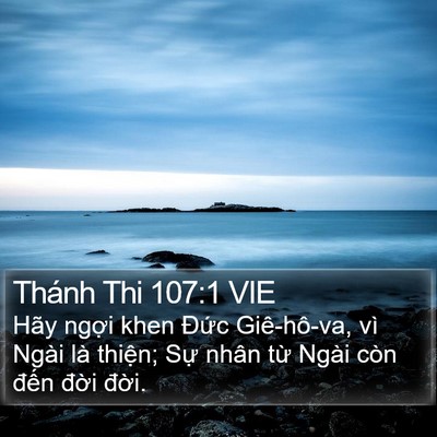 Thánh Thi 107:1 VIE Bible Verse Image