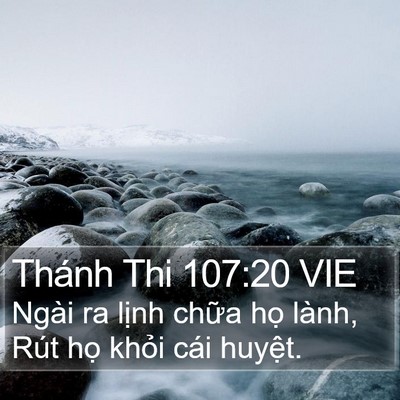 Thánh Thi 107:20 VIE Bible Verse Image
