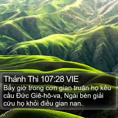 Thánh Thi 107:28 VIE Bible Verse Image