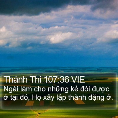 Thánh Thi 107:36 VIE Bible Verse Image