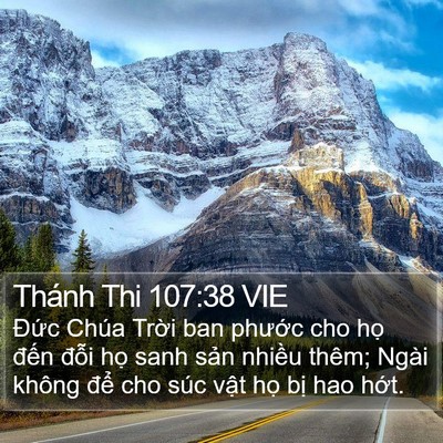 Thánh Thi 107:38 VIE Bible Verse Image