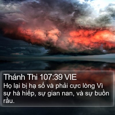 Thánh Thi 107:39 VIE Bible Verse Image