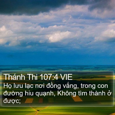 Thánh Thi 107:4 VIE Bible Verse Image