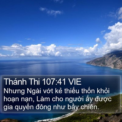 Thánh Thi 107:41 VIE Bible Verse Image