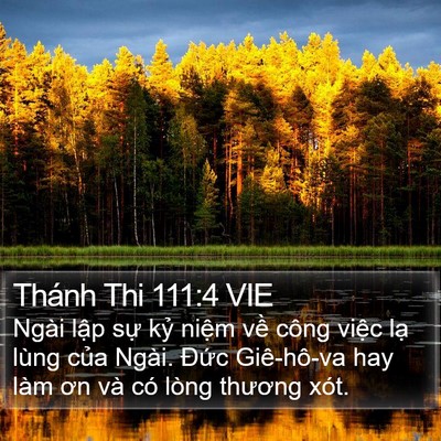 Thánh Thi 111:4 VIE Bible Verse Image