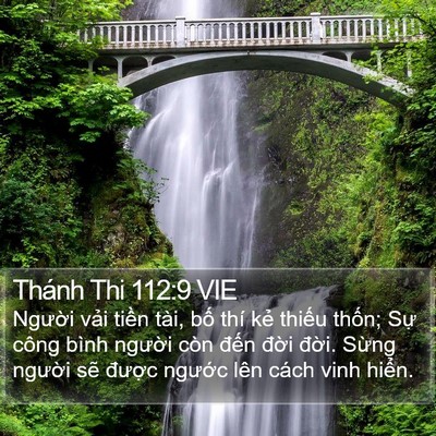 Thánh Thi 112:9 VIE Bible Verse Image