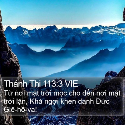 Thánh Thi 113:3 VIE Bible Verse Image