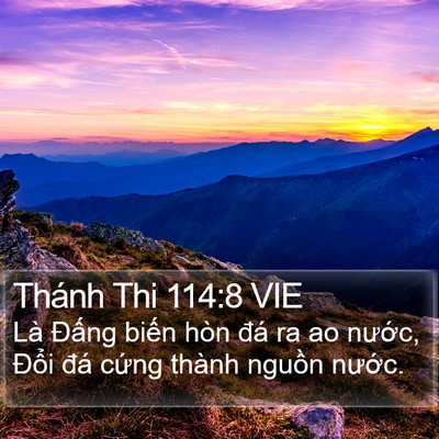 Thánh Thi 114:8 VIE Bible Verse Image