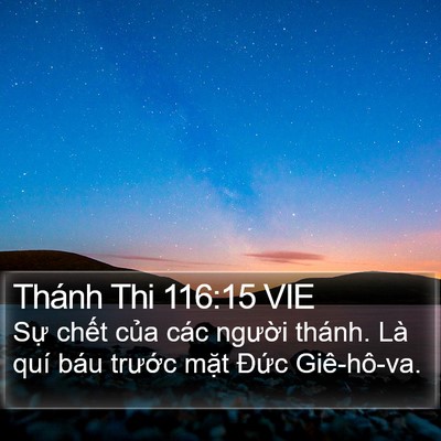 Thánh Thi 116:15 VIE Bible Verse Image