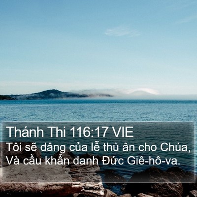 Thánh Thi 116:17 VIE Bible Verse Image