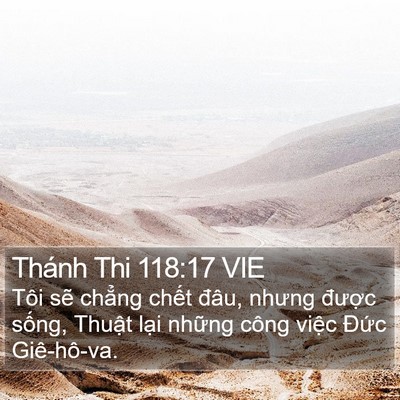Thánh Thi 118:17 VIE Bible Verse Image
