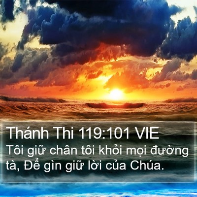 Thánh Thi 119:101 VIE Bible Verse Image