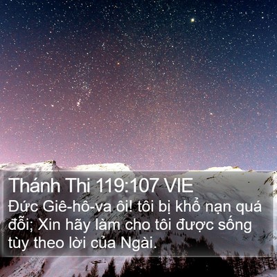 Thánh Thi 119:107 VIE Bible Verse Image