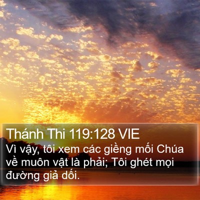 Thánh Thi 119:128 VIE Bible Verse Image