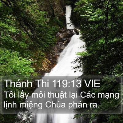Thánh Thi 119:13 VIE Bible Verse Image