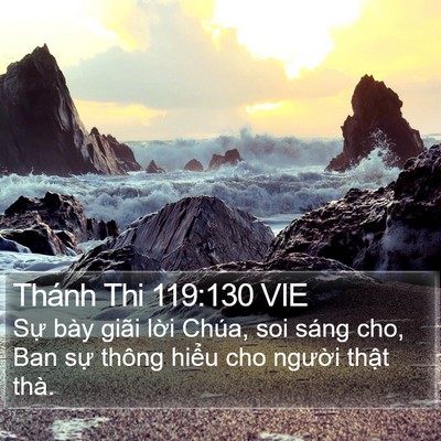 Thánh Thi 119:130 VIE Bible Verse Image