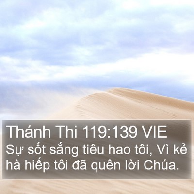 Thánh Thi 119:139 VIE Bible Verse Image