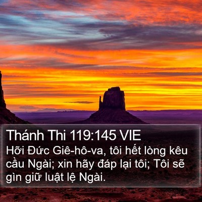 Thánh Thi 119:145 VIE Bible Verse Image