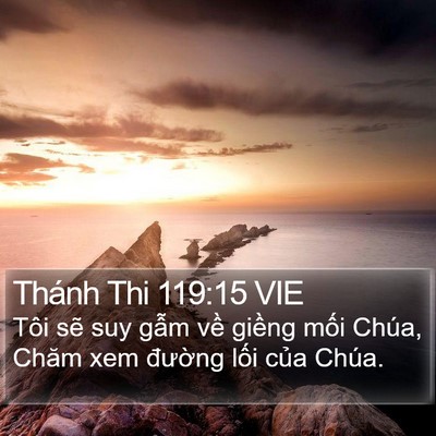 Thánh Thi 119:15 VIE Bible Verse Image