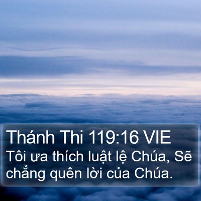 Thánh Thi 119:16 VIE Bible Verse Image