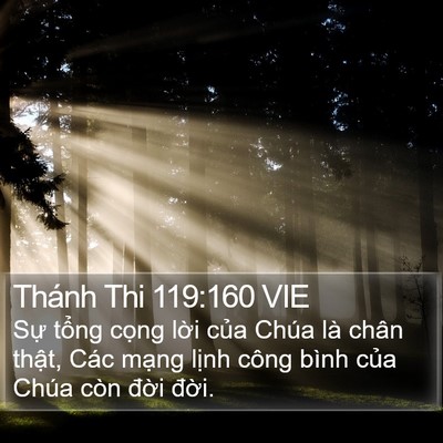 Thánh Thi 119:160 VIE Bible Verse Image
