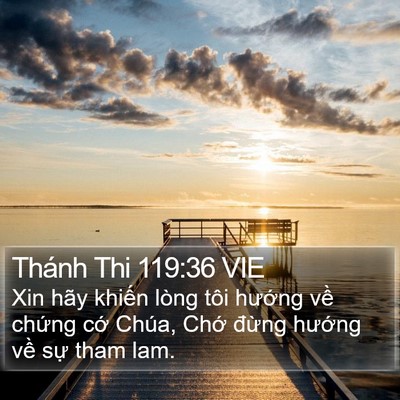 Thánh Thi 119:36 VIE Bible Verse Image