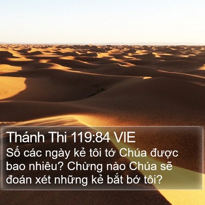 Thánh Thi 119:84 VIE Bible Verse Image