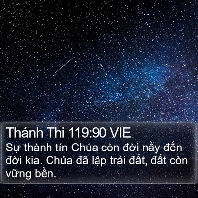 Thánh Thi 119:90 VIE Bible Verse Image
