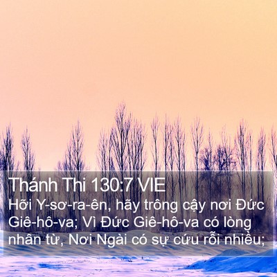Thánh Thi 130:7 VIE Bible Verse Image