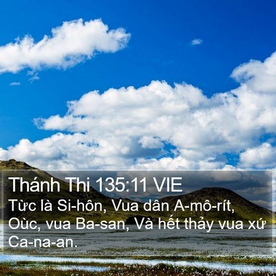 Thánh Thi 135:11 VIE Bible Verse Image