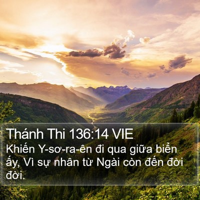 Thánh Thi 136:14 VIE Bible Verse Image