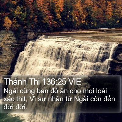 Thánh Thi 136:25 VIE Bible Verse Image