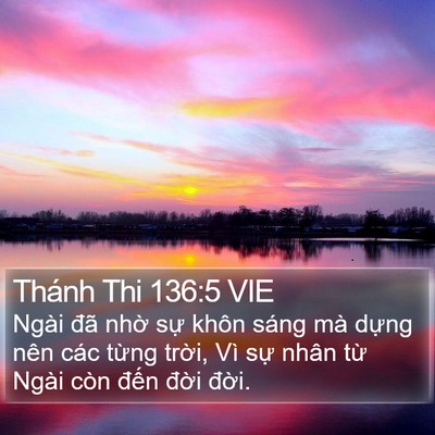 Thánh Thi 136:5 VIE Bible Verse Image