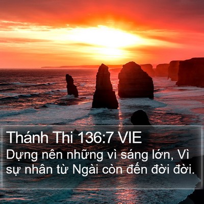 Thánh Thi 136:7 VIE Bible Verse Image