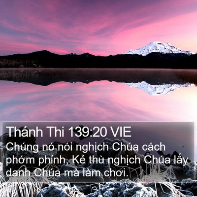 Thánh Thi 139:20 VIE Bible Verse Image